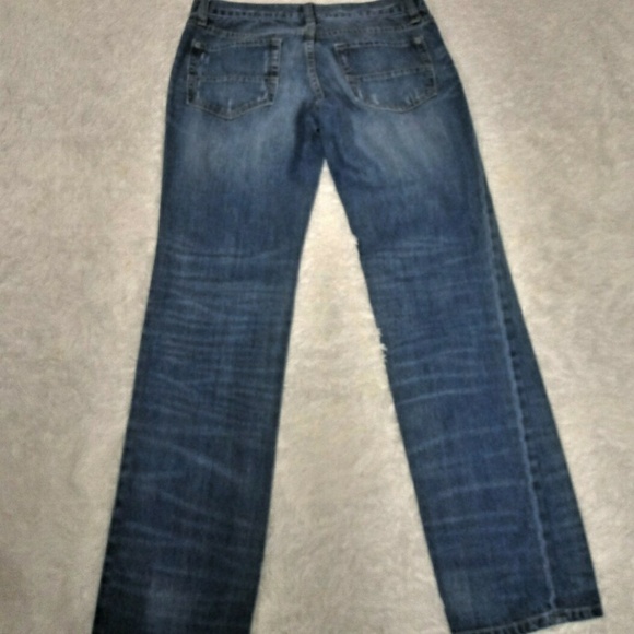 Gap Slim Boyfriend Blue Medium Wash Five Pocket Mid Rise Straight Leg Denim Jean - Picture 5 of 7